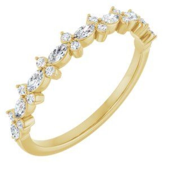 14K Yellow Gold 0.33 CTW Natural Diamond Anniversary Band